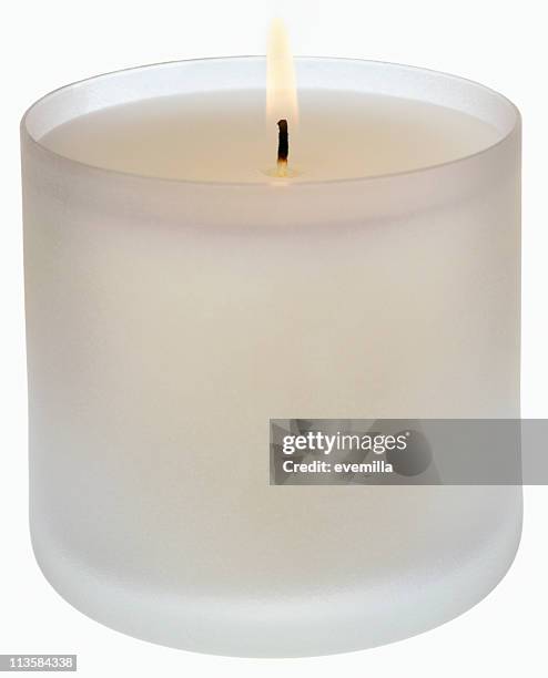 candle cut out on white - kaarsen stockfoto's en -beelden