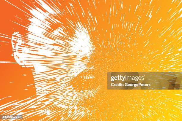 young woman's face dissolving with glitch technique - human skin texture vector stock illustrations