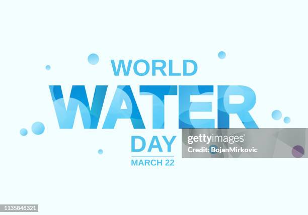stockillustraties, clipart, cartoons en iconen met wereld water dag abstract poster. vector illustratie. - waterbesparing