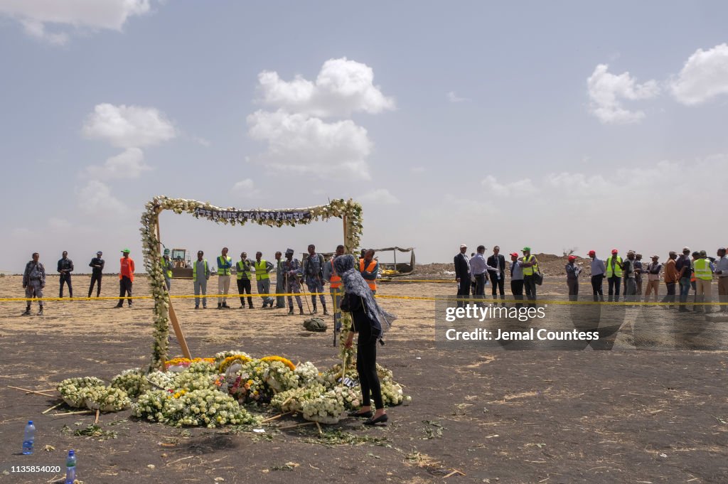 Mourners Visit The Crash Site Of Ethiopian Airlines Flight ET302