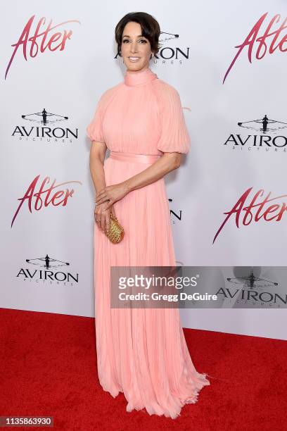 Jennifer Beals attends the Los Angeles Premiere Of Aviron Pictures' "After" at The Grove on April 8, 2019 in Los Angeles, California.