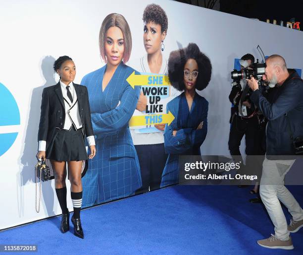 Janelle Monae arrives for The Premiere Of Universal Pictures "Little" held at Regency Village Theatre on April 8, 2019 in Westwood, California.