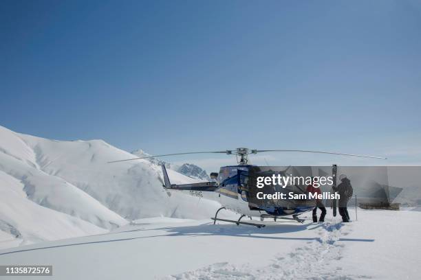 Heli skiing on the 4th March 2019 in Ayder in the Kackar Mountains in Eastern Turkey.