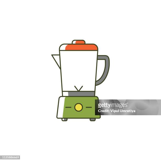 ilustrações de stock, clip art, desenhos animados e ícones de kitchen electric blender line icon - fruit machine
