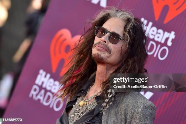 Steven Tyler arrives at the 2019 iHeartRadio Music Awards which broadcasted live on FOX at Microsoft Theater on March 14, 2019 in Los Angeles,...