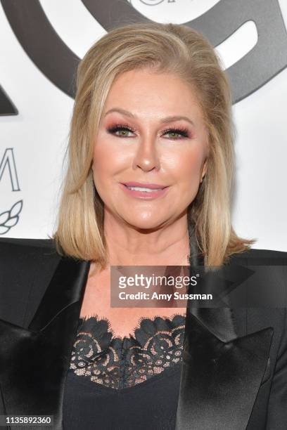 Kathy Hilton attends MCM Global Flagship Store Grand Opening On Rodeo Drive at MCM Global Flagship Store on March 14, 2019 in Beverly Hills,...