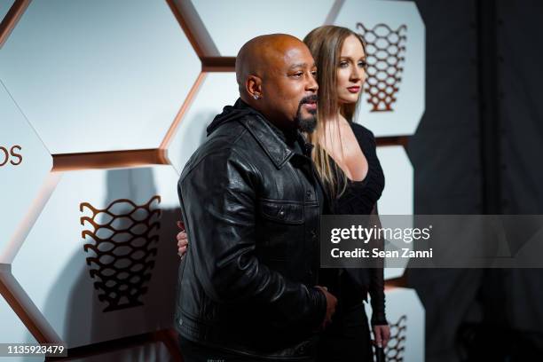 Daymond John and Heather Taras attends the Hudson Yards Grand Opening Party at Hudson Yards on March 14, 2019 in New York City.