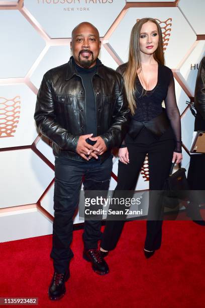 Daymond John and Heather Taras attends the Hudson Yards Grand Opening Party at Hudson Yards on March 14, 2019 in New York City.