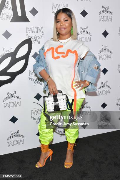 Misa Hylton attends MCM Global Flagship Store Grand Opening On Rodeo Drive at MCM Global Flagship Store on March 14, 2019 in Beverly Hills,...