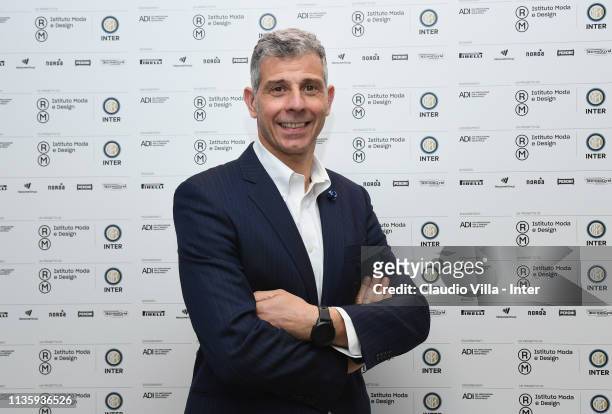 Francesco Toldo poses for a photo during FC Internazionale at Milano Design Week - Opening Event on April 9, 2019 in Milan, Italy.