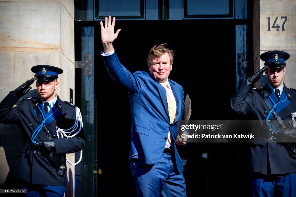 Dutch Royal family at gala diner for Corps Diplomatique Royal Palace Amsterdam 9 April