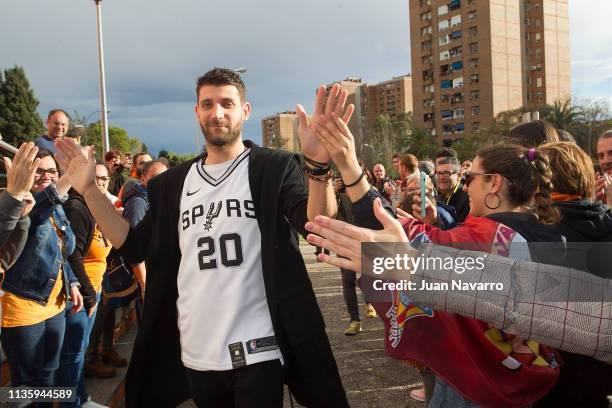 Antoine Diot, #8 of Valencia Basket arriving to the arena prior the 7DAYS EuroCup Basketball Finals game 1 Valencia Basket v Alba Berlin at Pabellon...