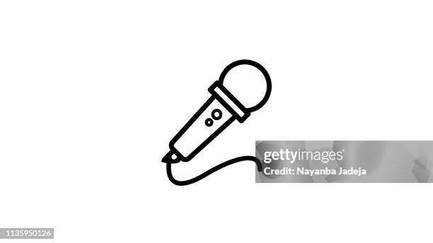 microphone icon - singer isolated stock illustrations