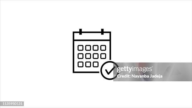 calendar icon - application deadline stock illustrations