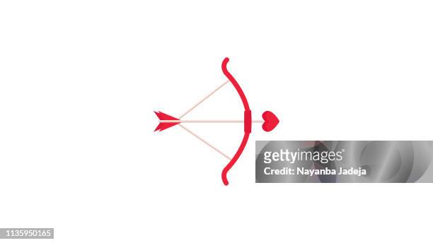 bogen-pfeil-symbol - arrow bow and arrow stock-grafiken, -clipart, -cartoons und -symbole