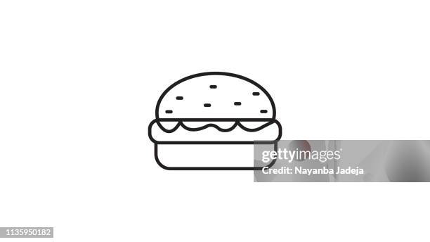 burger icon - burger stock illustrations