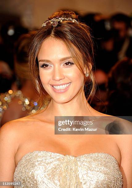 Jessica Alba attends the "Alexander McQueen: Savage Beauty" Costume Institute Gala at The Metropolitan Museum of Art on May 2, 2011 in New York City.