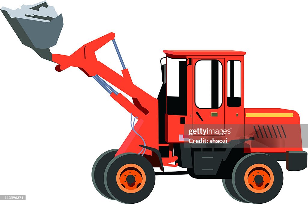 Orange excvavtor