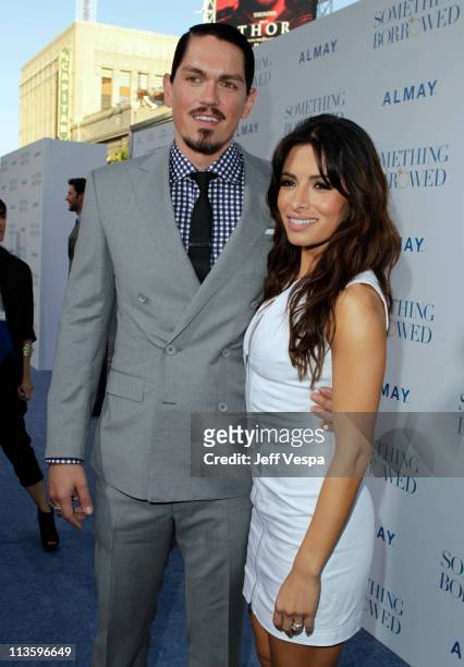 Actor Steve Howey and Sarah Shahi arrive at the premiere of "Something Borrowed" held at Grauman's Chinese Theatre on May 3, 2011 in Hollywood,...