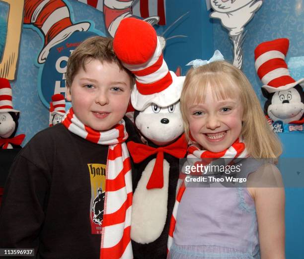 Spencer Breslin and Dakota Fanning at Dr. Suess' "The Cat In The Hat" Toy Collection Preview