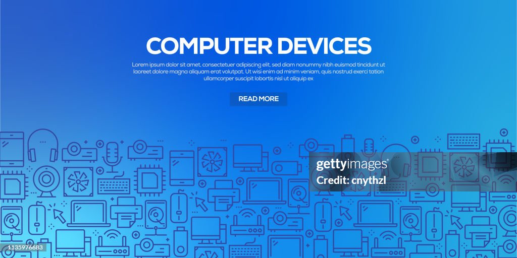 Vector Set Of Design Templates And Elements For Computer Devices In ...