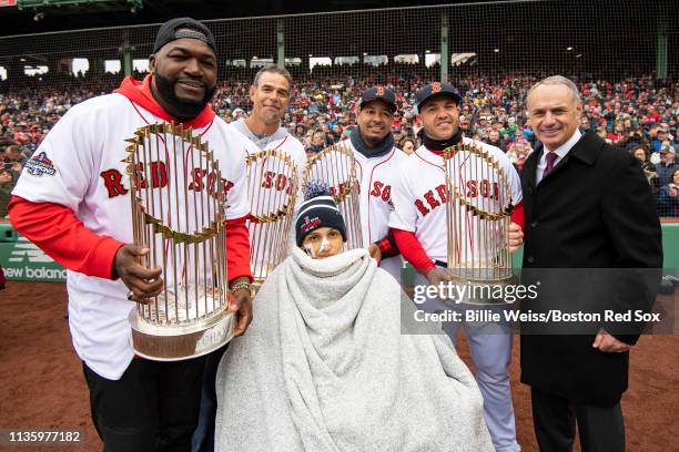 Steve Pearce, former designated hitter David Ortiz, former first baseman Mike Lowell, former left fielder Manny Ramirez of the Boston Red Sox, cancer...