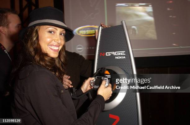 Shannon Elizabeth during Nokia N-Gage Makes its Debut as Hollywood's Newest Star at Park Plaza Hotel in Los Angeles, California, United States.