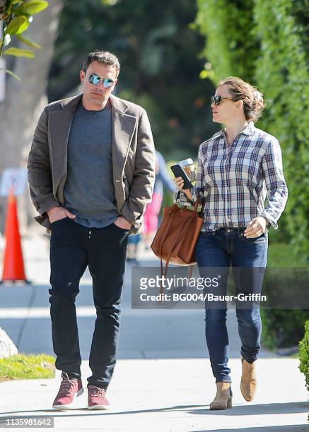 Ben Affleck and Jennifer Garner are seen on April 09, 2019 in Los Angeles, California.