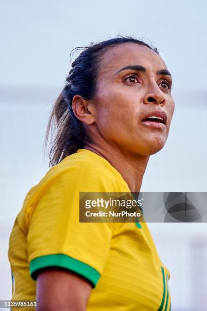 Marta Silva of Brazil in action during the international friendly match between Brazil W and Scotland W at Pinatar Arena on April 08, 2019 in San...