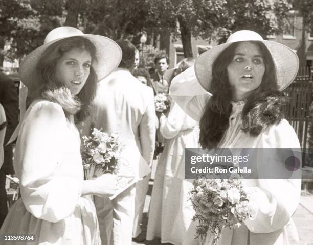 Caroline Kennedy and Maria Shriver during Wedding of Courtney Kennedy and Jeff Ruhe at Holy Trinity Church in Georgetown, Washington D.C., United...