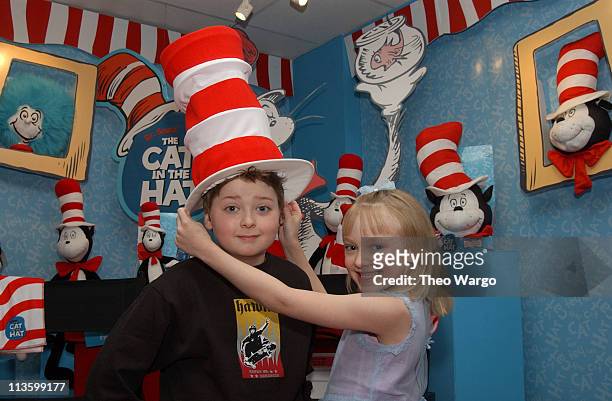 Spencer Breslin and Dakota Fanning at Dr. Suess' "The Cat In The Hat" Toy Collection Preview