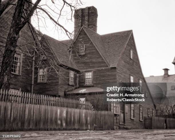 1940s HOUSE OF SEVEN GABLES BUILT CIRCA 1668 SALEM MASSACHUSETTS