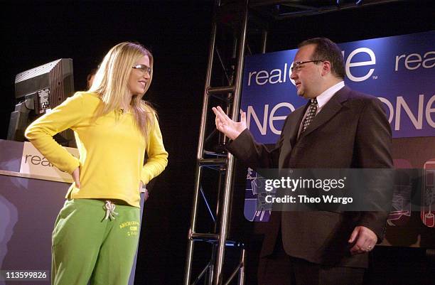 Lava/Atlantic recording artist Willa Ford and Realnetworks chairman&CEO Rob Glaser at RealOne launch