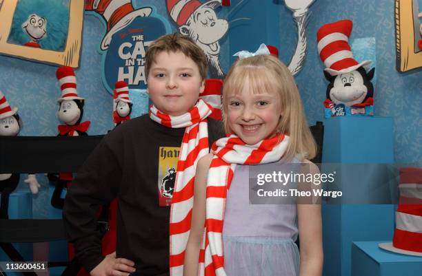 Spencer Breslin and Dakota Fanning at Dr. Suess' "The Cat In The Hat" Toy Collection Preview