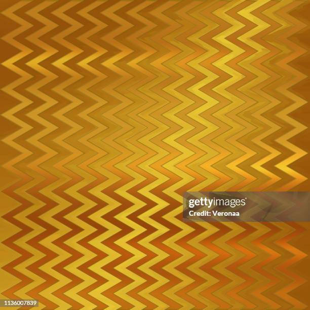 golden pattern in zigzag - zigzag stock illustrations