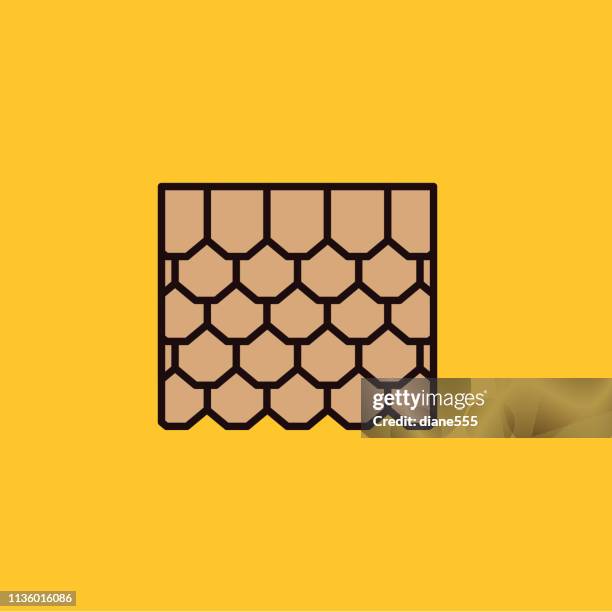 thin line home improvement diy icon shingles - roofing contractor stock illustrations