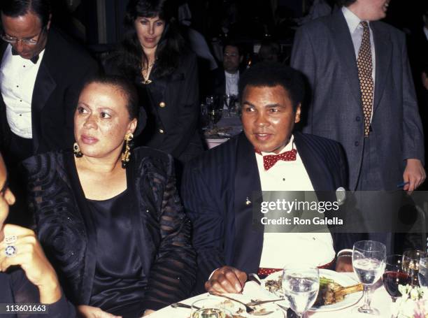 Muhammad Ali and wife during Birch Services 20th Anniversary Gala at Pierre Hotel in New York City, NY, United States.