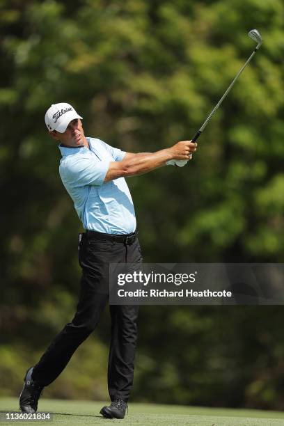 Charles Howell III of the United States plays his second shot on the 14th hole during the second round of The PLAYERS Championship on The Stadium...