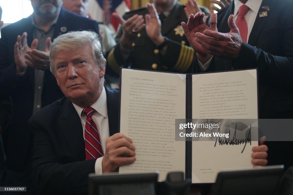 President Trump Vetoes Emergency Declaration Resolution Approved By Congress