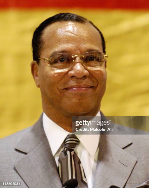 Minister Louis Farrakhan during Minister Louis Farrakhan Speaks The Truth Will Set You Free at Muhammad's Mosque in Los Angeles, California, United...