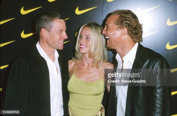Lance Armstrong, Kristin Richard and Matthew McConaughey