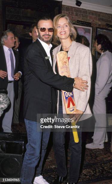 Ringo Star & Barbara Bach during Press Conference for Pro-Celebrity Cricket Match at House Of Blues in West Hollywood, California, United States.