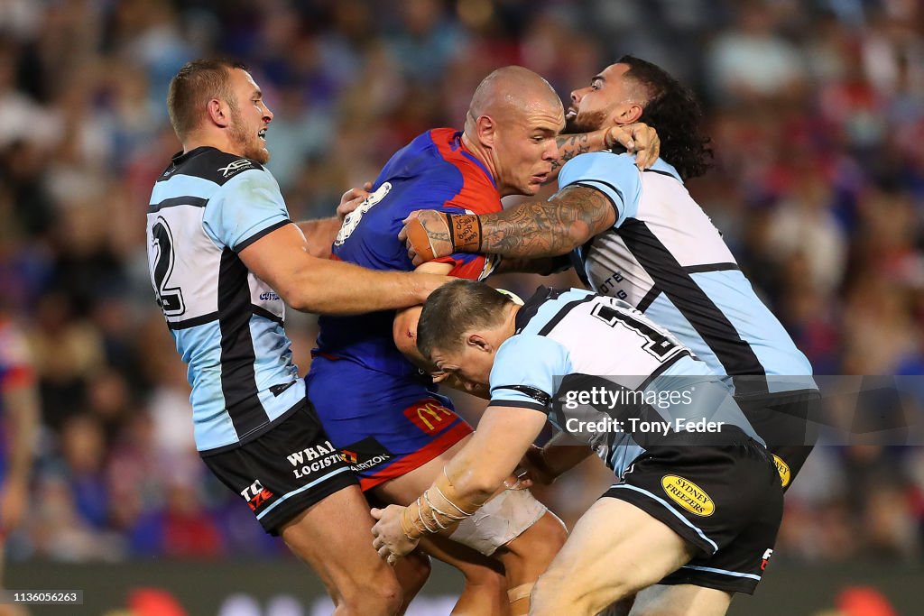 NRL Rd 1 - Knights v Sharks