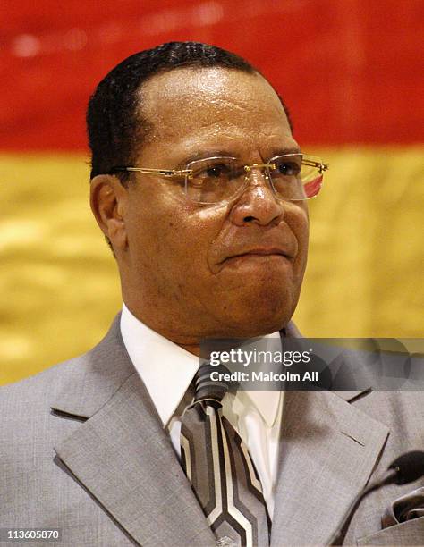 Minister Louis Farrakhan during Minister Louis Farrakhan Speaks The Truth Will Set You Free at Muhammad's Mosque in Los Angeles, California, United...