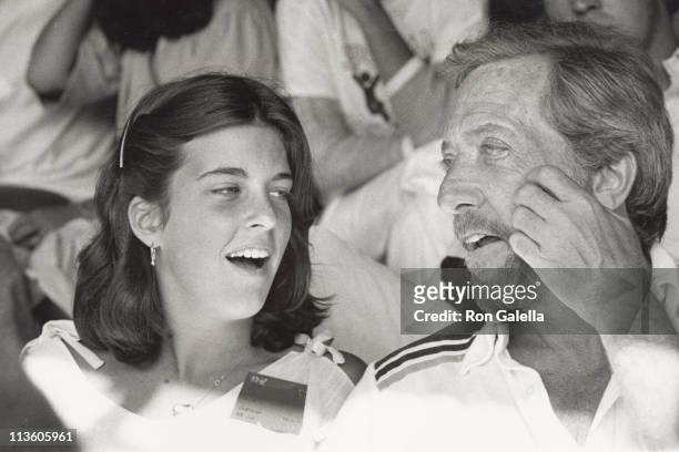 Andy Williams and daughter Noelle during 7th Annual RFK Pro-Celebrity Tennis Tournament at Forest Hills in New York City, New York, United States.