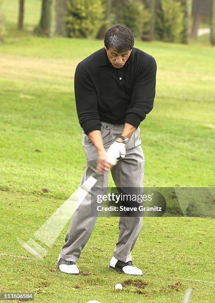 Sylvester Stallone during 4th Annual Elizabeth Glaser Pediatric AIDS Foundation Celebrity Golf Classic Sponsored By Mossimo & Mercedes-Benz at...