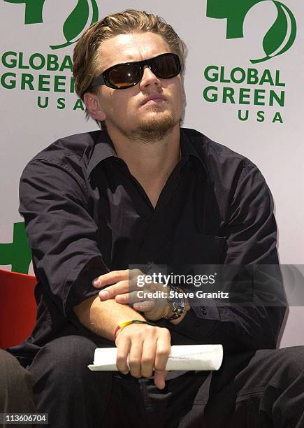 Leonardo DiCaprio during Global Green USA Releases Climate Change Report, Calls on President Bush to Attend Upcoming Earth Summit In South Africa at...