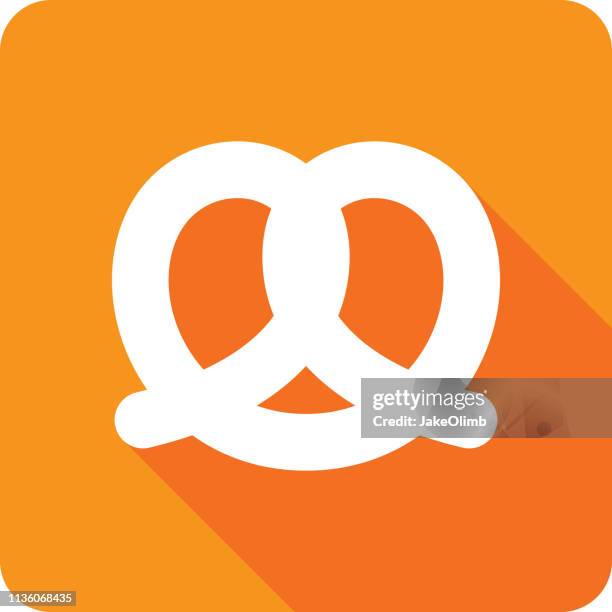 pretzel icon silhouette - pretzel stock illustrations
