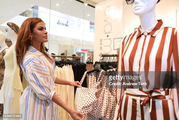 Eva Mendes visits the New York & Company Store on March 15, 2019 in Burbank, California.
