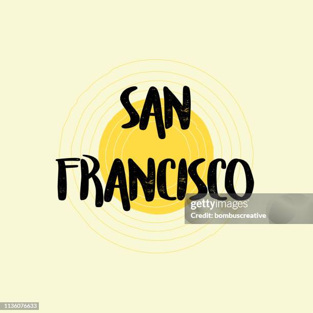 lettering design - san francisco cundinamarca stock illustrations